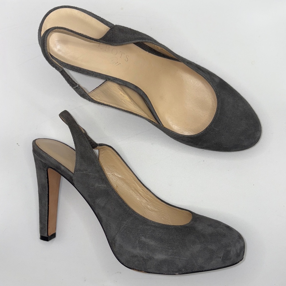 Talbots Womens "Hidden" Platform Slingback Suede Heels size 7